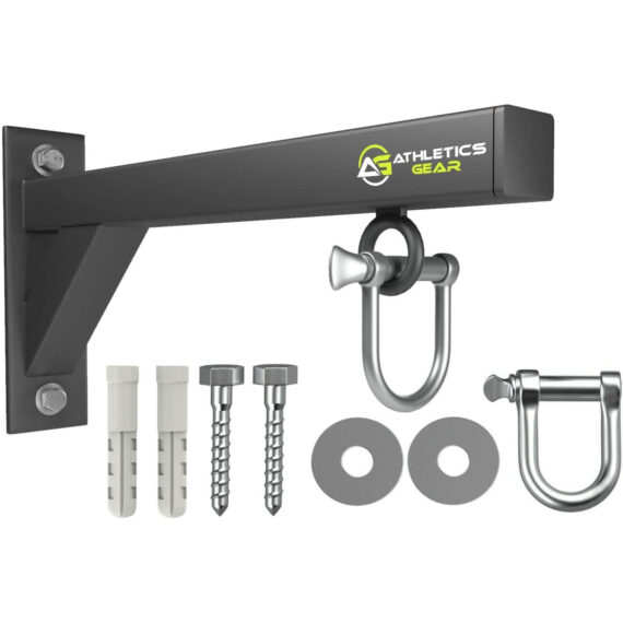12 Inches Wall Bracket Steel Mount Weight Hanging Stand Hanger Boxing MMA Punch Bag Reflex Bag Speed Ball 1 Feet Swivel Athletics Gear AG