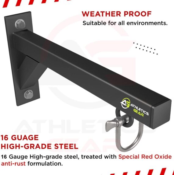 12 Inches Wall Bracket Steel Mount Weight Hanging Stand Hanger Boxing MMA Punch Bag Reflex Bag Speed Ball 1 Feet Swivel Athletics Gear AG