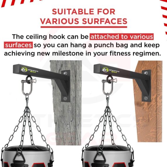 12 Inches Wall Bracket Steel Mount Weight Hanging Stand Hanger Boxing MMA Punch Bag Reflex Bag Speed Ball 1 Feet Swivel Athletics Gear AG