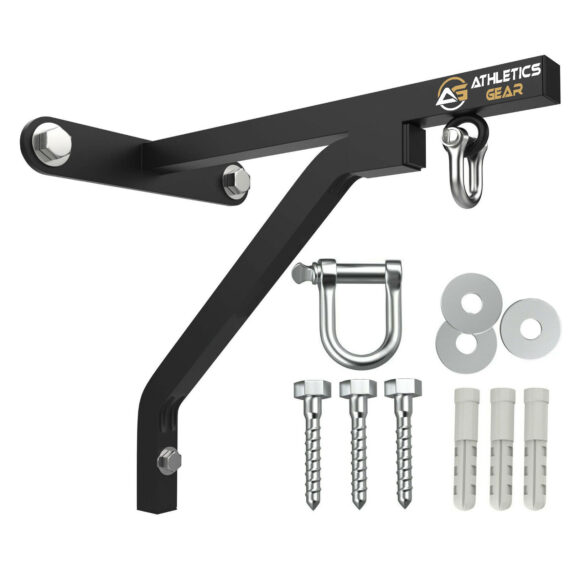 Punch Bag Wall Bracket Steel Iron 17 inches Mount Weight Hanging Stand Wall Hanger Boxing MMA Reflex Bag Speed Ball Swivel Athletics Gear AG