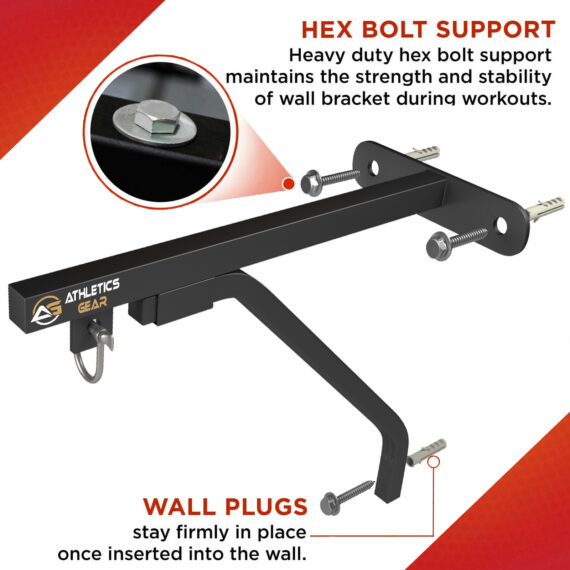 Punch Bag Wall Bracket Steel Iron 17 inches Mount Weight Hanging Stand Wall Hanger Boxing MMA Reflex Bag Speed Ball Swivel Athletics Gear AG