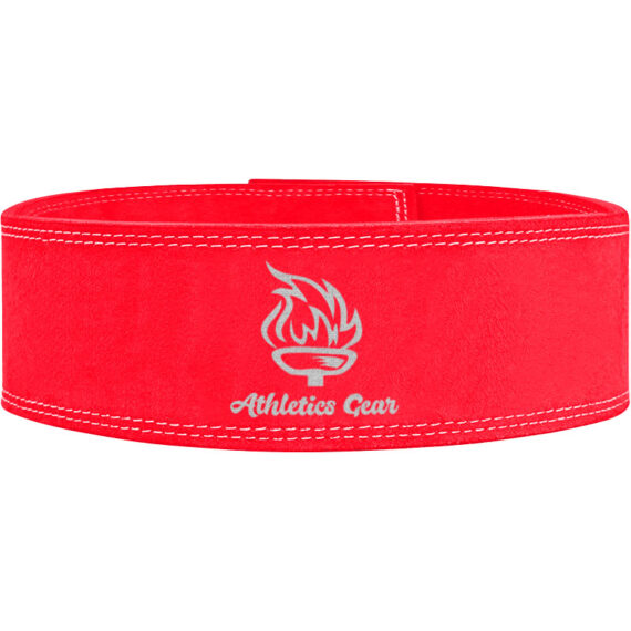 Powerlifting Leather Gym Weightlifting Belt with Lever Buckle with Lever Buckle 4 Inches - Athletics Gear AG