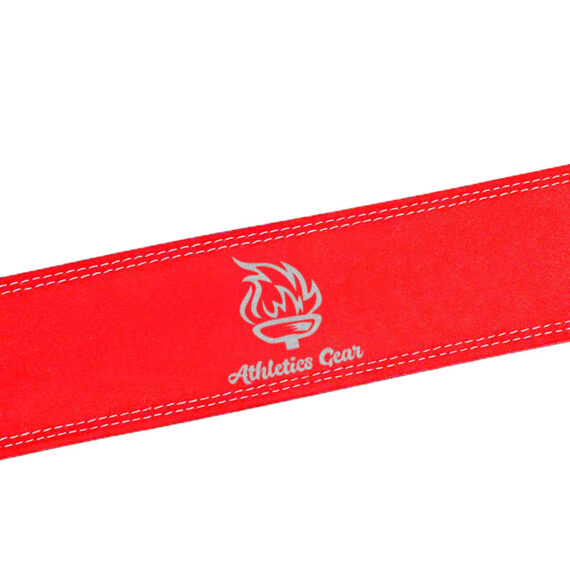 Powerlifting Leather Gym Weightlifting Belt with Lever Buckle with Lever Buckle 4 Inches - Athletics Gear AG