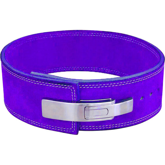 Powerlifting Leather Gym Weightlifting Belt with Lever Buckle with Lever Buckle 4 Inches - Athletics Gear AG