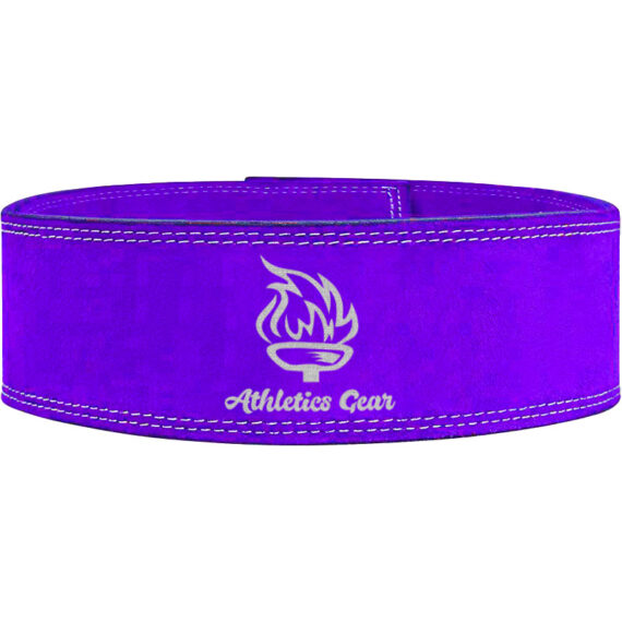 Powerlifting Leather Gym Weightlifting Belt with Lever Buckle with Lever Buckle 4 Inches - Athletics Gear AG