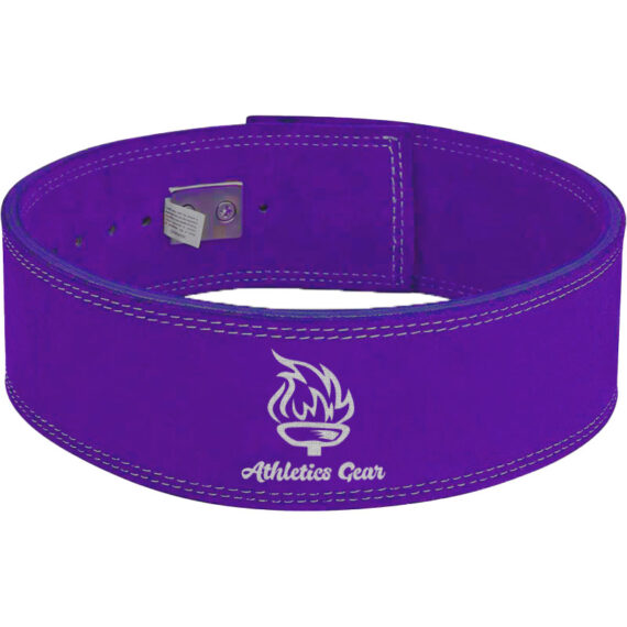 Powerlifting Leather Gym Weightlifting Belt with Lever Buckle with Lever Buckle 4 Inches - Athletics Gear AG