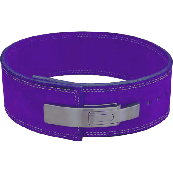 Powerlifting Leather Gym Weightlifting Belt with Lever Buckle with Lever Buckle 4 Inches - Athletics Gear AG