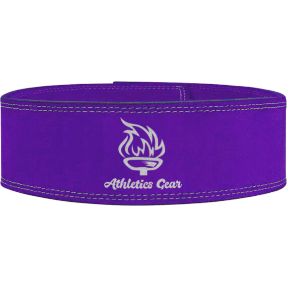 Powerlifting Leather Gym Weightlifting Belt with Lever Buckle with Lever Buckle 4 Inches - Athletics Gear AG