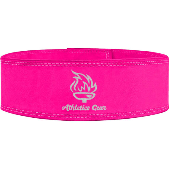 Powerlifting Leather Gym Weightlifting Belt with Lever Buckle with Lever Buckle 4 Inches - Athletics Gear AG