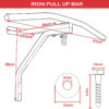 Pull-Up Bar Punching Bag Hanger Wall Mount Bracket Dual (2 in 1) Chin-up Bar Punching Bag Fixation Athletics Gear AG