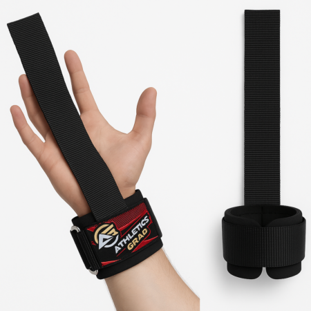 Padded Weight Lifting Wrist Straps Gym Deadlift Grip Support Pair Athletics Gear