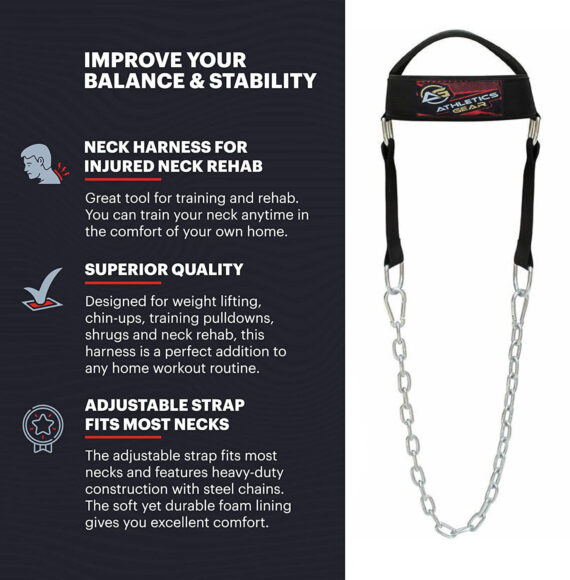 Adjustable Head Harness Dipping Neck Builder Belt Weight Lifting Chain Athletics Gear AG