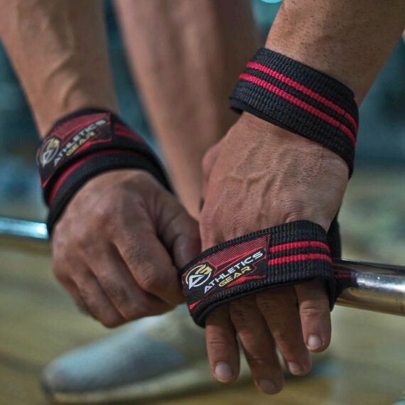 Training weight Lifting Figure 8 Training Gym Bar Padded Wrist Straps Support