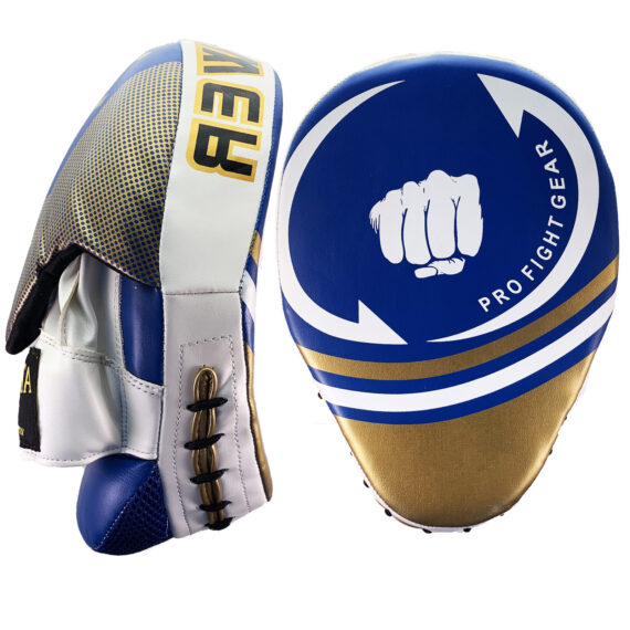 Focus Pads Hook & Jab Mitts Kick Boxing MMA Strike Punch Bag Kick Curved Athletics Gear AG
