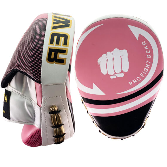 Focus Pads Hook & Jab Mitts Kick Boxing MMA Strike Punch Bag Kick Curved Athletics Gear AG