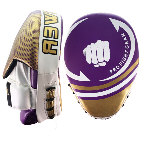 Focus Pads Hook & Jab Mitts Kick Boxing MMA Strike Punch Bag Kick Curved Athletics Gear AG