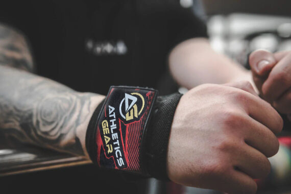 Wrist Brace Grip Support Gym Gloves Strap Weight Lifting Body Building Athletics