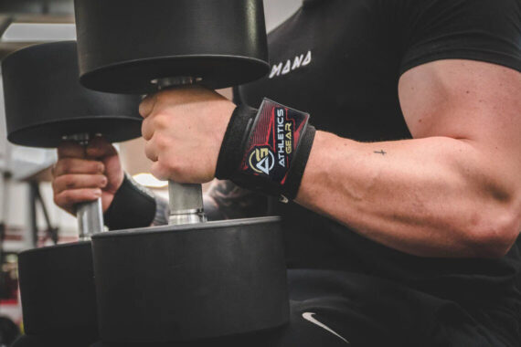 Wrist Brace Grip Support Gym Gloves Strap Weight Lifting Body Building Athletics