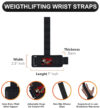Padded Weight Lifting Wrist Straps Gym Deadlift Grip Support Pair Athletics Gear