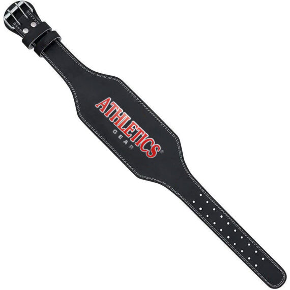 Premium Leather Weightlifting Belt - 6 Inches Athletics Gear AG