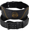 Leather Weightlifting Belt Full Black- 4 Inches Athletics Gear AG