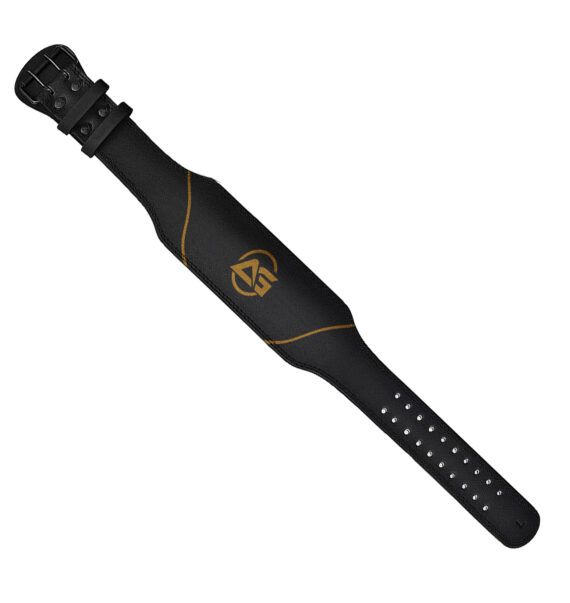 Leather Weightlifting Belt Full Black- 4 Inches Athletics Gear AG