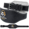 Leather Weightlifting Belt Full Black- 6 Inches Athletics Gear AG
