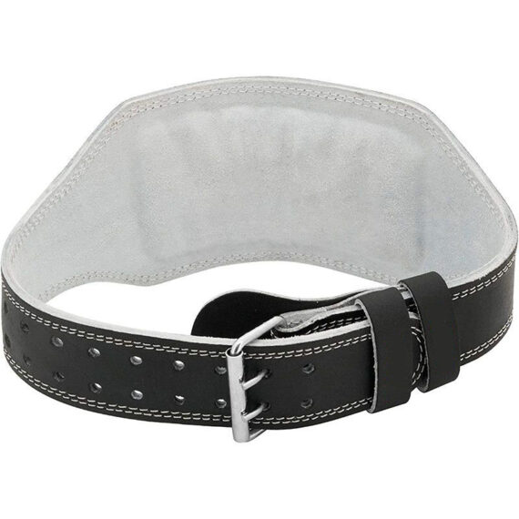 Leather Weightlifting Belt Full Black- 6 Inches Athletics Gear AG