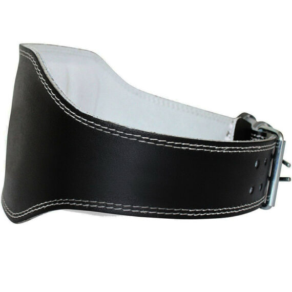Leather Weightlifting Belt Full Black- 6 Inches Athletics Gear AG