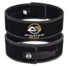 Powerlifting Leather Gym Weightlifting Belt with Lever Buckle with Lever Buckle Black- Athletics Gear AG