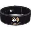 Powerlifting Leather Gym Weightlifting Belt with Lever Buckle with Lever Buckle Black- Athletics Gear AG