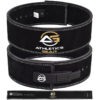 Powerlifting Leather Gym Weightlifting Belt with Lever Buckle with Lever Buckle Black- Athletics Gear AG