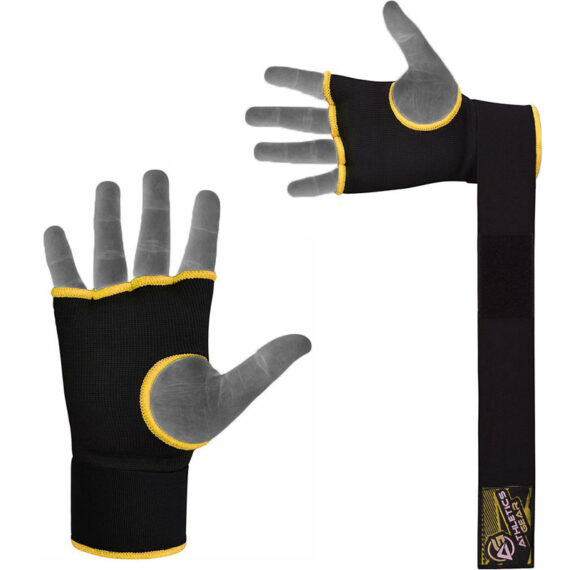 Gel Padded Inner Gloves Hook & Loop Boxing Hand Wraps Fist Padded Bandages MMA Gel Strap Mitts Kick for Knuckle Protection Athletics Gear AG